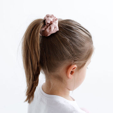 Silk Scrunchies - Blush + Grey