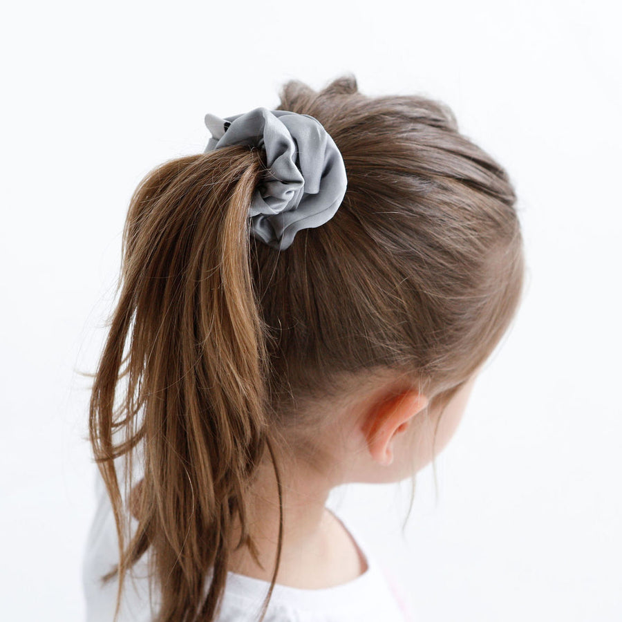 Silk Scrunchies - Blush + Grey